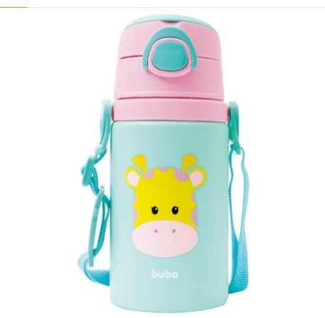 Garrafa Aluminio Animal Fun Girafa Buba 450ml