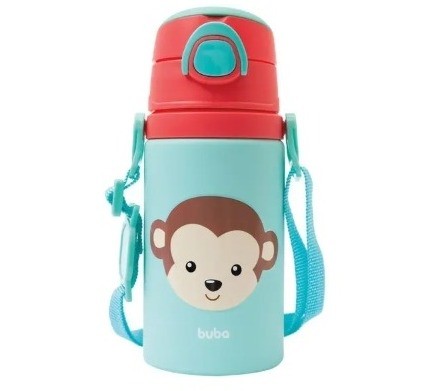 Garrafa Aluminio Animal Fun Macaco Buba 450ml