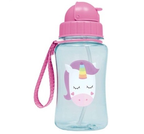 Garrafa c/ Canudo Animal Fun Unicornio Buba