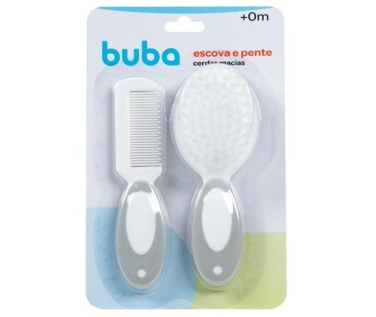 ESCOVA E PENTE CERDAS MACIAS BUBA