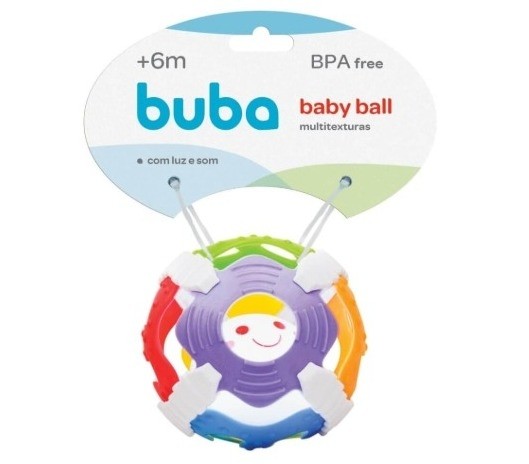 Bola Multitexturas C/ Som Baby Ball Buba