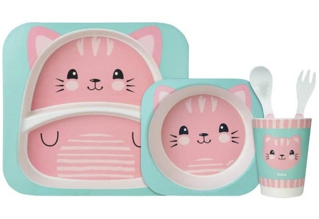 Kit Refeicao Bambu Gato Buba