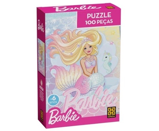 Quebra Cabeca Barbie Brilhante 100pcs
