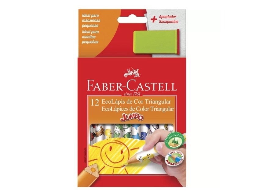 Lapis Cor Faber Jumbo Tri 12 lápis