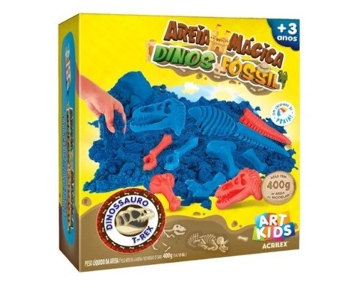 Areia Magica Acrilex Dinossauros 400g