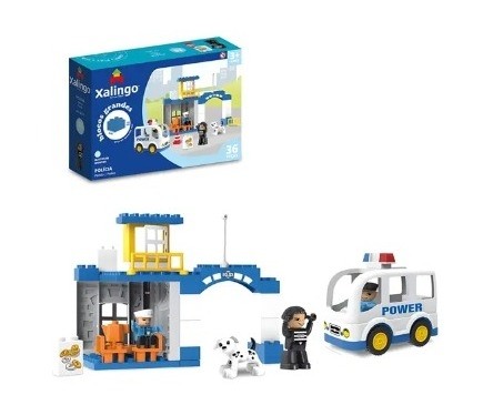 Blocos Grandes Xalingo Policia 36pcs