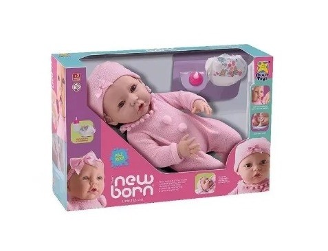 Boneca New Born Little Faz Xixi Body Curto Diver Toys 8212