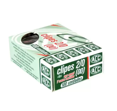 Clipes ACC 2/0 Colorido 100un
