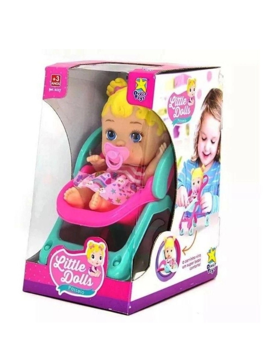 BONECA LITTLE DOLLS PASSEIO DIVER TOYS 8027