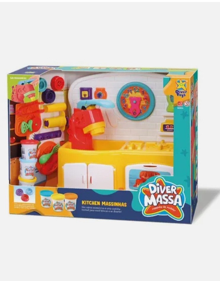 DIVER MASSA COZINHA C/ MAQUINA MASSINHA DIVER TOYS 8124