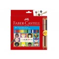 Lapis Cor Faber Caras Cores 24 lápis + 3 Tons Pele
